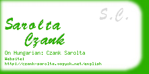 sarolta czank business card